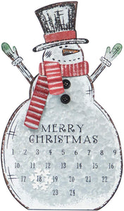 Christmas Advent Countdown Calendar Metal Snowman Ornament-UlGadget