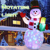 Christmas Snowman Inflatables LED Lights Blow Up Yard Decorations-UlGadget