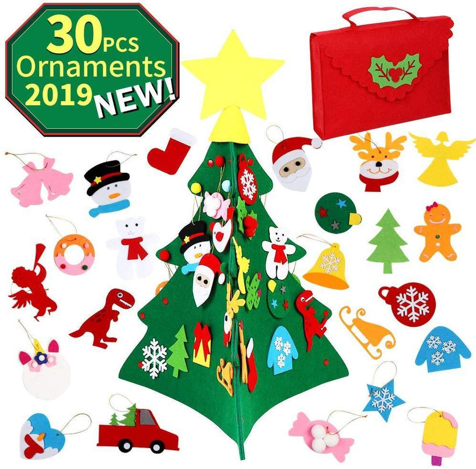 3D DIY Felt Christmas Tree Set Gift For Kid-UlGadget