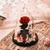 Enchanted Rose Flower in a Glass Dome with LED Light Wooden Base for Valentine's Mother's Day Gifts-UlGadget