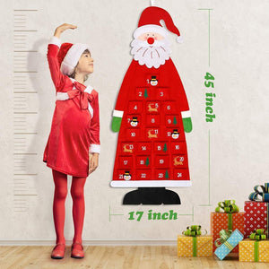 Christmas Advent Countdown Calendar 2019 Wall Hanging Santa-UlGadget