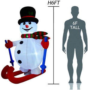 Inflatables Yard Snowman Blow Up Led Light Christmas-UlGadget