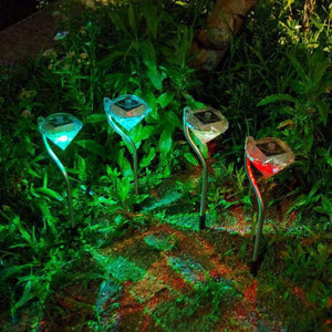 4 pcs Diamond Solar Garden LED Lights-UlGadget