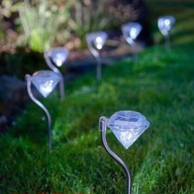 4 pcs Diamond Solar Garden LED Lights-UlGadget