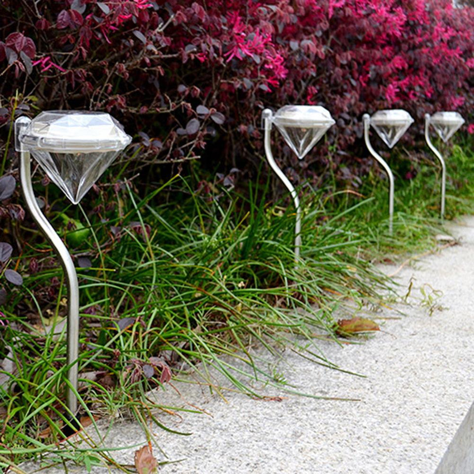 4 pcs Diamond Solar Garden LED Lights-UlGadget