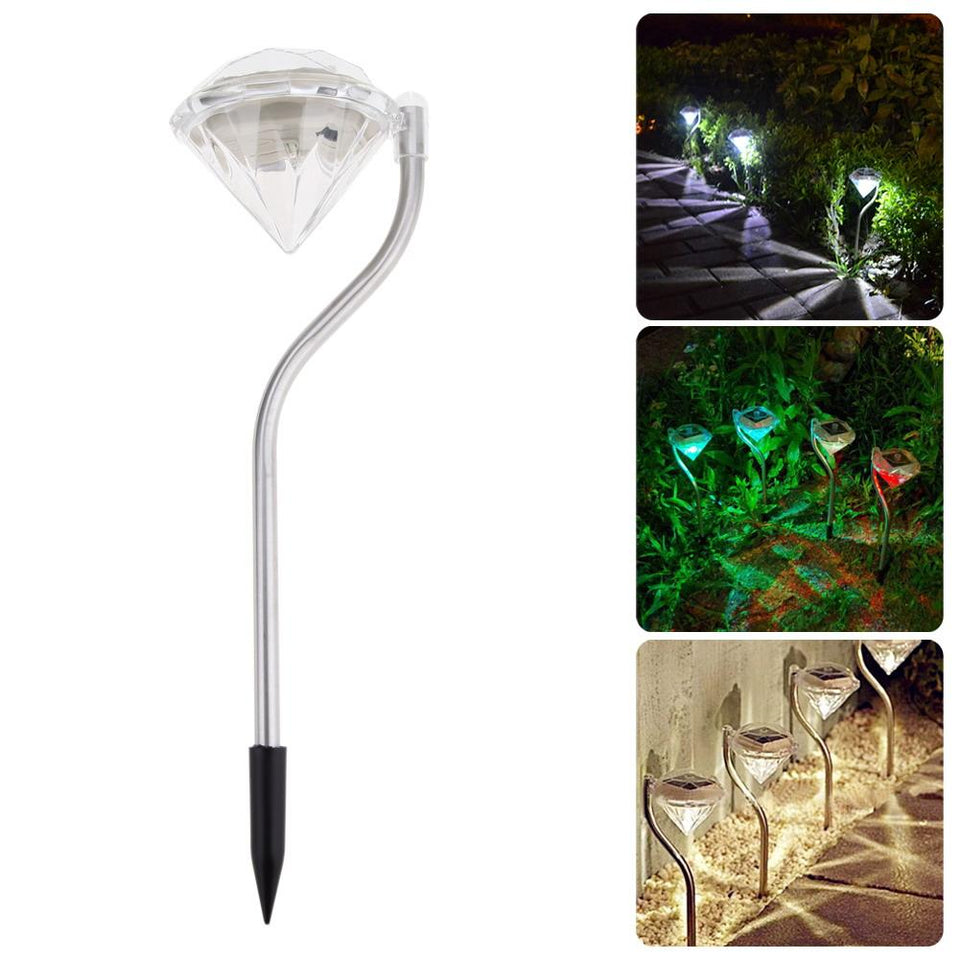 4 pcs Diamond Solar Garden LED Lights-UlGadget