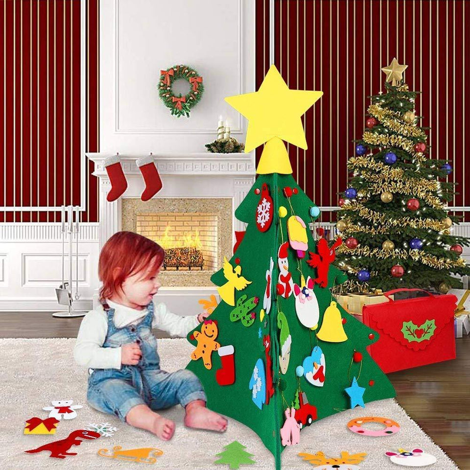 3D DIY Felt Christmas Tree Set Gift For Kid-UlGadget