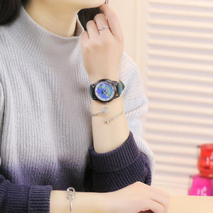 Women's World Map Watches Leather Quartz Wrist Lady Dress Watch #2-UlGadget