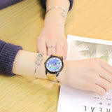 Women's World Map Watches Leather Quartz Wrist Lady Dress Watch #2-UlGadget