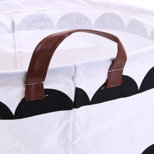 Folding Black&White Laundry Basket-UlGadget