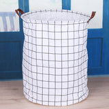 Folding Black&White Laundry Basket-UlGadget