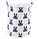 Folding Black&White Laundry Basket-UlGadget