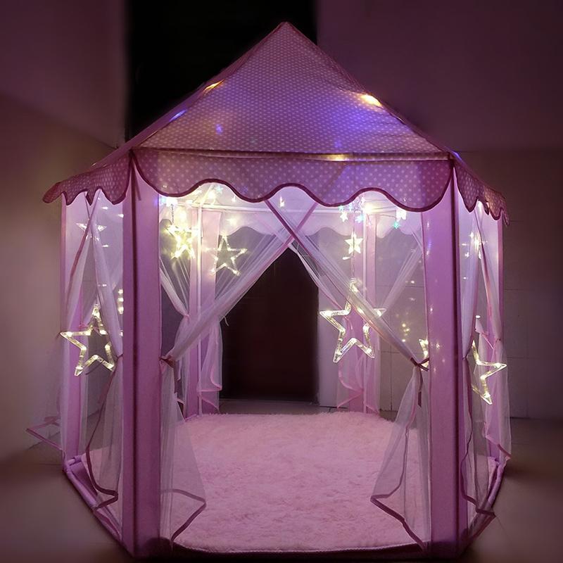 Portable Sparkling Teepee Tent House For Kids-UlGadget