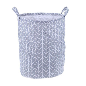 Folding Black&White Laundry Basket-UlGadget