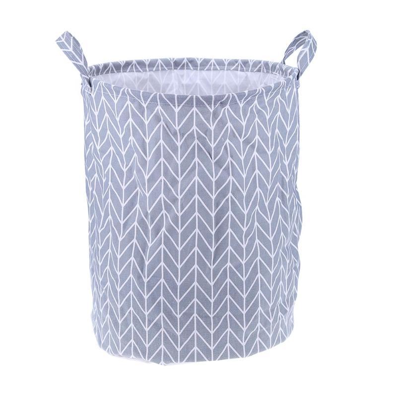 Folding Black&White Laundry Basket-UlGadget