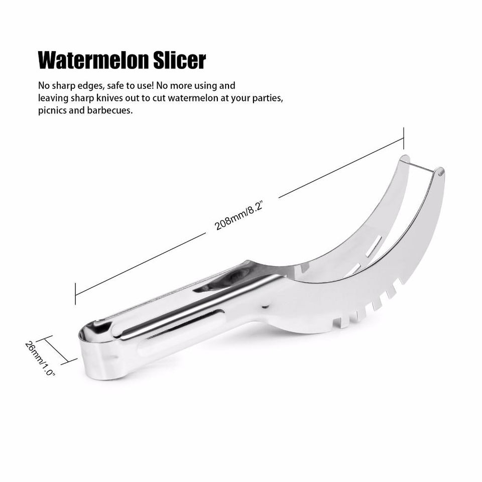 Watermelon Slicer & Ice Cream Ballers Silver Color Stainless Steel Kitchen Tool-UlGadget