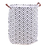 Folding Black&White Laundry Basket-UlGadget