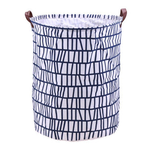 Folding Black&White Laundry Basket-UlGadget