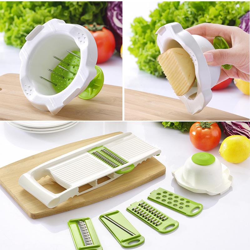 Mandoline Peeler Grater Vegetables Cutter tools with 5 Blade Slicer Kitchen-UlGadget