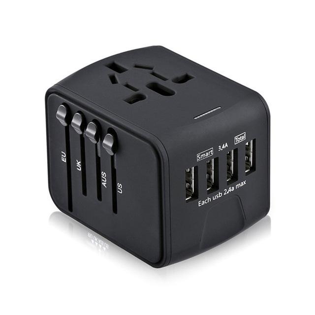 Universal International Travel Adapter Charger Auto Resetting 5A 3 USB For UK/EU/AU/Asia-UlGadget