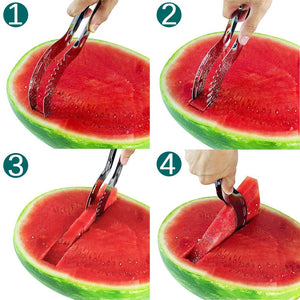 Watermelon Slicer & Ice Cream Ballers Silver Color Stainless Steel Kitchen Tool-UlGadget