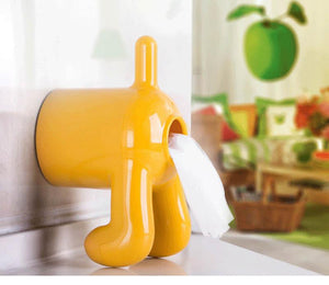 Dog Butt Toilet Paper Dispenser ABS + AS Plastic 15 * 15 * 26 cm-UlGadget