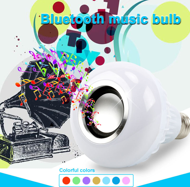 Smart Wireless Bluetooth Music Magical LED Bulb With 24 Keys Remote Control