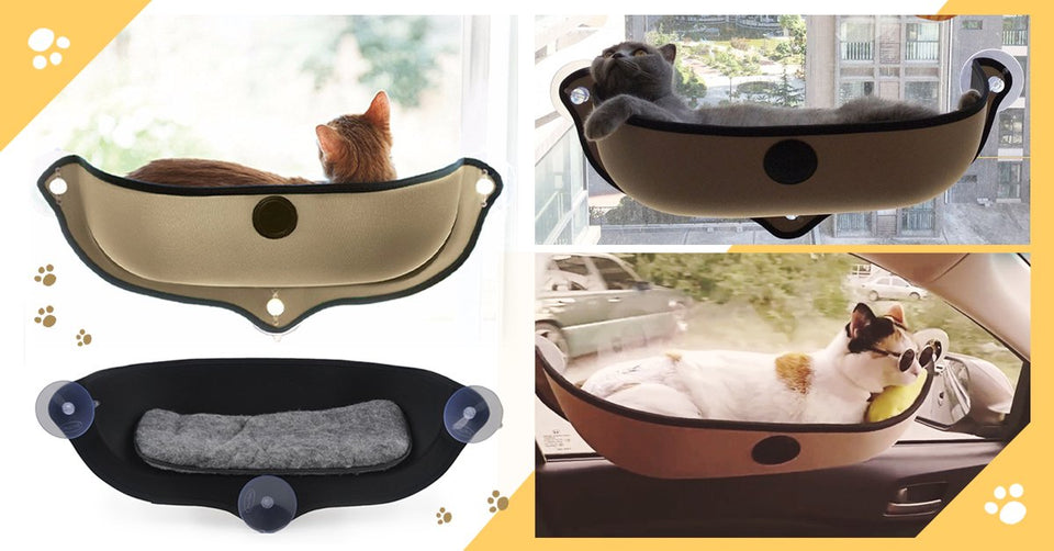 Cat Window Bed-Hammock Hanging Shelf Seat with Suction Cup for Ferret Chinchilla-UlGadget