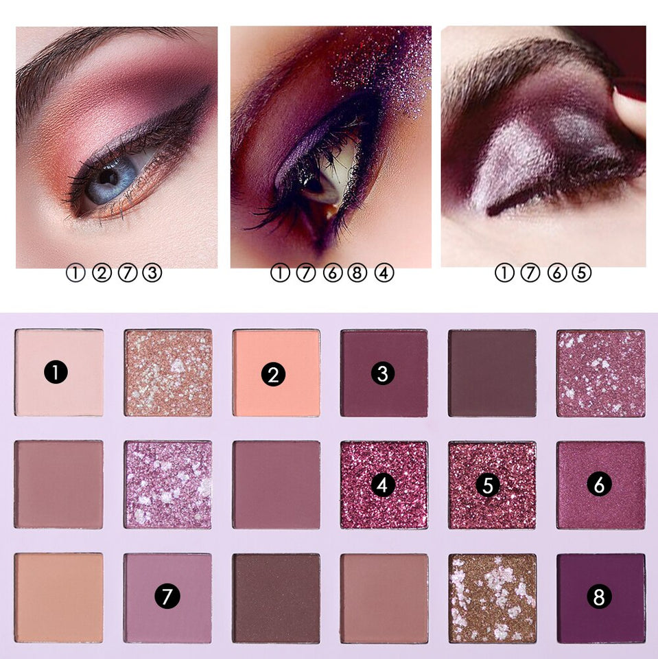 Aromas New 18 Color Shimmer Glitter Highly Pigmented Matte Nude Eye Shadow Palette-UlGadget