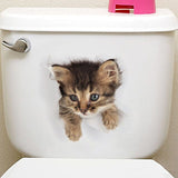 CAT FRIDGE/WALL/TOILET STICKER DECAL Hole View Bathroom Home Decoration Animal Vinyl Decals Art Sticker Wall Poster-UlGadget