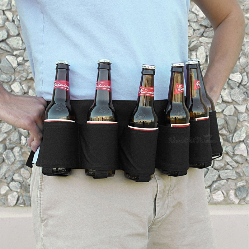 6 Beverage holder belt Handy Wine Beer camping picnic-UlGadget