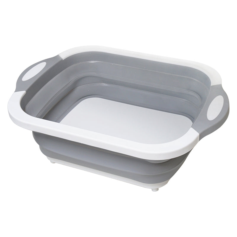 Multifunctional Collapsible Dish Tub and Cutting Board With Draining Plug-UlGadget