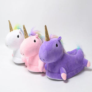 Winter Indoor Unicorn Slippers