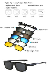 Sports and Entertainment 5 in 1 Magnetic Lens Swappable Sunglasses-UlGadget