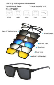 Sports and Entertainment 5 in 1 Magnetic Lens Swappable Sunglasses-UlGadget