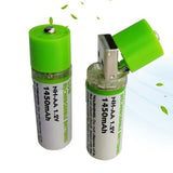 1-10pcs USB AA Battery 1.2V 1450MAH Rechargeable Battery-UlGadget