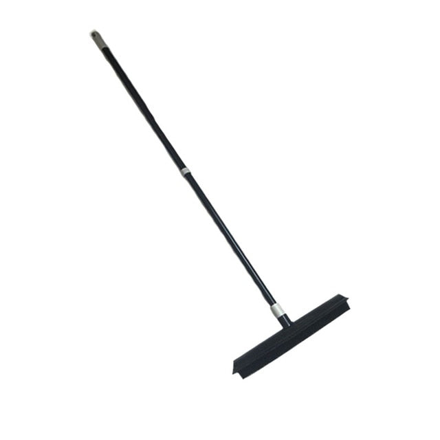 MIRACLE RUBBER PET HAIR BROOM with Squeegee & Telescoping Handle That Extends from 3 - 5'-UlGadget