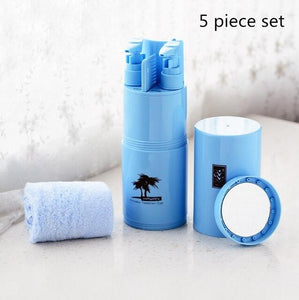 Ultimate Travel Cup Bathroom Supplies Portable Emulsion Bottle/Toothpaste/Mirror/Brush/Toothbrush Set-UlGadget