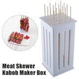 16 Hole Portable Bamboo Grill Meat Skewer BBQ Kabob Spiedini Kebab Maker Box-UlGadget