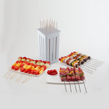 16 Hole Portable Bamboo Grill Meat Skewer BBQ Kabob Spiedini Kebab Maker Box-UlGadget