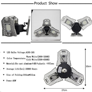 Adjustable LED Ceiling Light Motion High Intensity Ceiling Lamp for Garage Basement Workshop-UlGadget