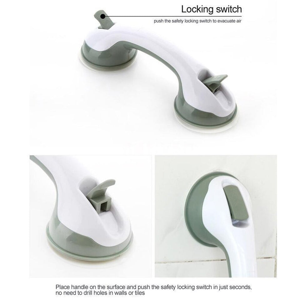 Safety Helping Anti Slip Support Toilet bthroom by BATH CREATIONS SUCTION CUP HANDLE GRAB BAR-UlGadget