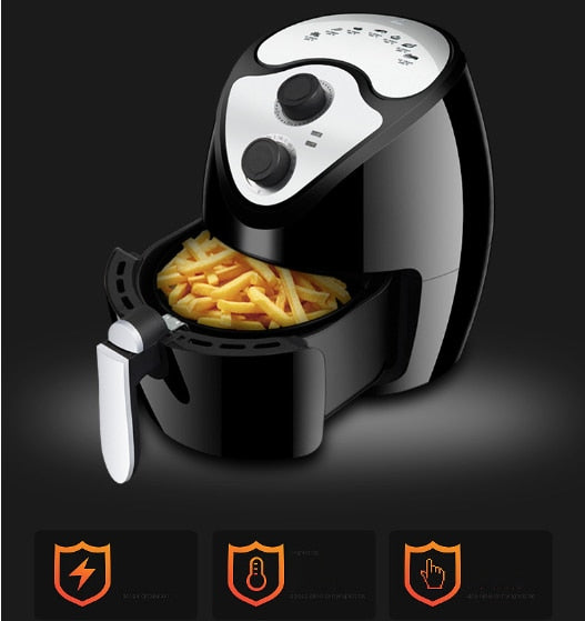 Double Pan 2.6L Automatic Electric Advance Heavy Duty Air Fryer-UlGadget