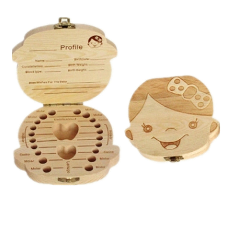 Wooden Baby Milk Teeth Box Save Deciduous Teeth Storage-UlGadget