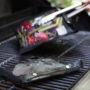 Non-Stick Mesh Grilling Bags PTFE Toaster Oven Bags Barbecue Pockets Sheets-UlGadget