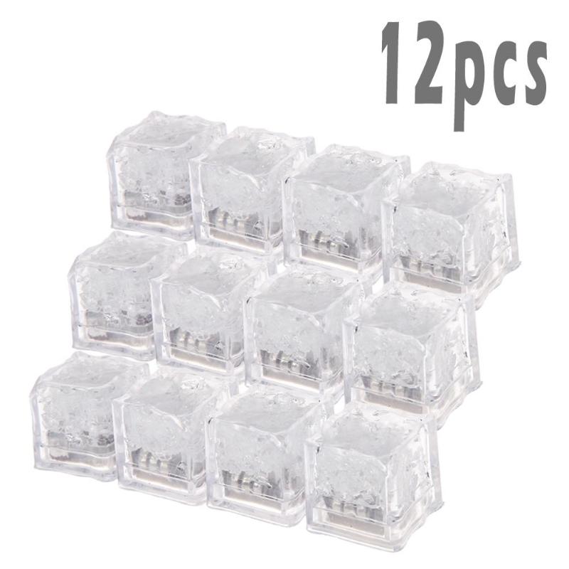 12PCS Multi Color Water-Activated Flash LED Ice Cubes-UlGadget