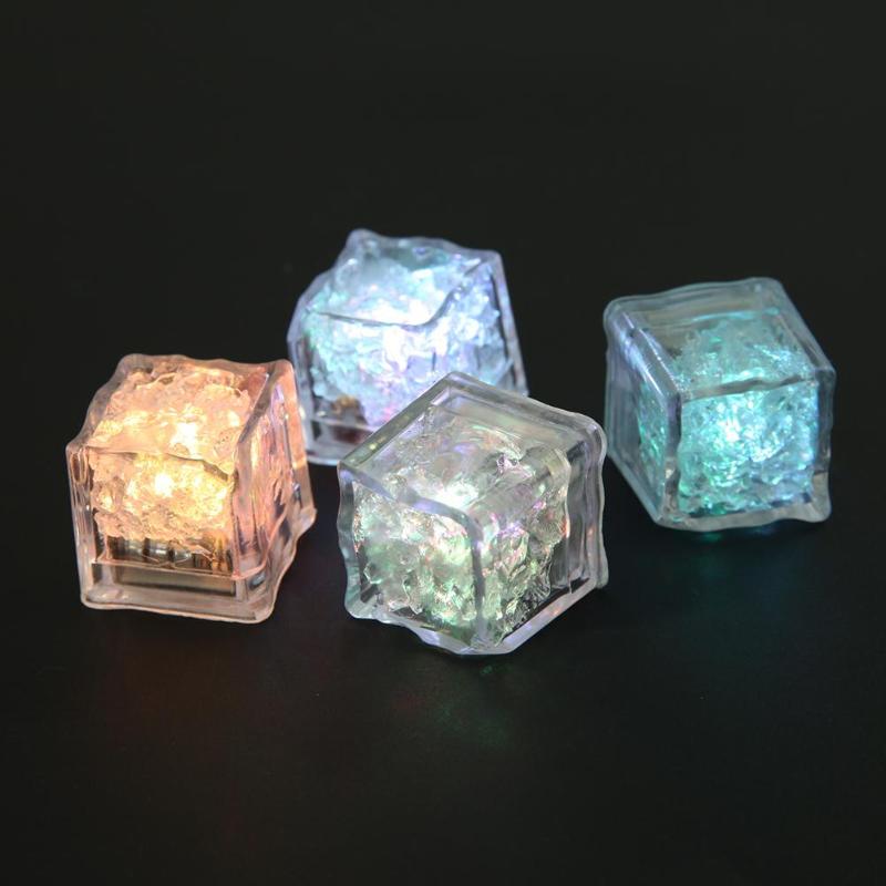 12PCS Multi Color Water-Activated Flash LED Ice Cubes-UlGadget