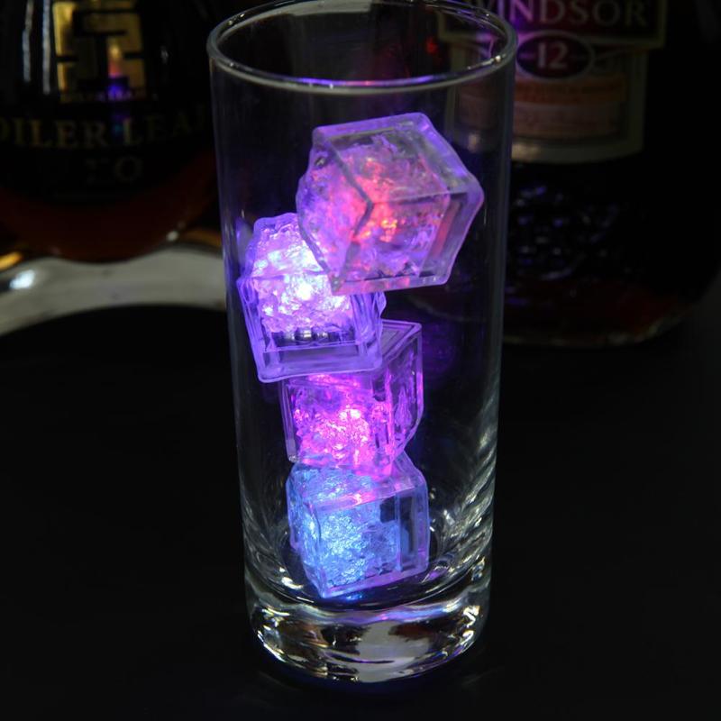 12PCS Multi Color Water-Activated Flash LED Ice Cubes-UlGadget