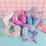 Unicorn Gradient Plush Warm Earmuffs For Kids Soft Muffs Ear-UlGadget