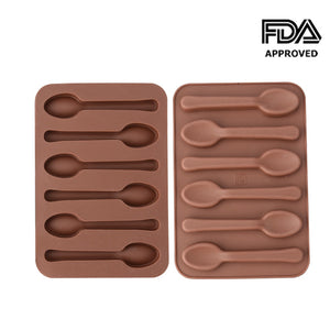 3 PCS Food Grade Silicone Chocolate Spoon Mould Shape Homemade Baking Tool-UlGadget